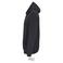Sudadera con capucha y cremallera sostenible unisex Calipso. Color negro.