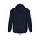 Sudadera con capucha y cremallera sostenible unisex Calipso. Color azul profundo.