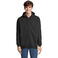 Sudadera con capucha y cremallera reciclada unisex Carter. Color negro.