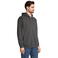 Sudadera con capucha y cremallera reciclada unisex Carter. Color gris antracitamezcla.