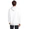 Sudadera con capucha y cremallera reciclada unisex Carter. Color blanco.