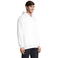 Sudadera con capucha y cremallera reciclada unisex Carter. Color blanco.