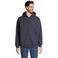 Sudadera con capucha y cremallera reciclada unisex Carter. Color azul profundo.