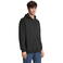 Sudadera con capucha y cremallera reciclada unisex Carter. Color negro.