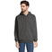 Sudadera con capucha y cremallera reciclada unisex Carter. Color gris antracitamezcla.