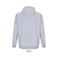 Sudadera con capucha y cremallera reciclada unisex Carter. Color gris mezcla.