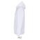 Sudadera con capucha y cremallera reciclada unisex Carter. Color blanco.