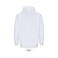 Sudadera con capucha y cremallera reciclada unisex Carter. Color blanco.