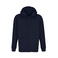Sudadera con capucha y cremallera reciclada unisex Carter. Color azul profundo.