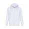 Sudadera con capucha y cremallera reciclada unisex Carter. Color blanco.