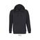Sudadera con capucha y cremallera reciclada unisex Carter. Color negro.
