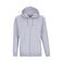 Sudadera con capucha y cremallera reciclada unisex Carter. Color gris mezcla.