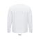 Sudadera sostenible unisex Comet. Color blanco.