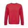 Sudadera sostenible unisex Comet. Color rojo.