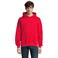 Sudadera oversize con capucha unisex Connor. Color rojo vivo.