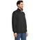 Sudadera media cremallera reciclada unisex Conrad. Color negro.