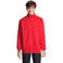 Sudadera media cremallera reciclada unisex Conrad. Color rojo vivo.