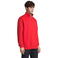 Sudadera media cremallera reciclada unisex Conrad. Color rojo vivo.
