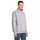 Sudadera media cremallera reciclada unisex Conrad. Color gris mezcla.