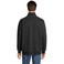 Sudadera media cremallera reciclada unisex Conrad. Color negro.
