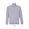 Sudadera media cremallera reciclada unisex Conrad. Color gris mezcla.