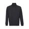 Sudadera media cremallera reciclada unisex Conrad. Color negro.