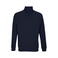 Sudadera media cremallera reciclada unisex Conrad. Color azul profundo.