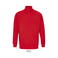 Sudadera media cremallera reciclada unisex Conrad. Color rojo vivo.
