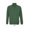 Sudadera media cremallera reciclada unisex Conrad. Color verde botella.