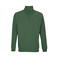 Sudadera media cremallera reciclada unisex Conrad. Color verde botella.