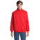 Sudadera con cremallera reciclada unisex Cooper. Color rojo vivo.