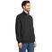 Sudadera con cremallera reciclada unisex Cooper. Color negro.