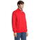Sudadera con cremallera reciclada unisex Cooper. Color rojo vivo.