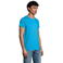 Camiseta sostenible hombre Crusader. Color azul aqua.