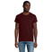 Camiseta sostenible hombre Crusader. Color rojo burdeos.