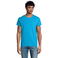 Camiseta sostenible hombre Crusader. Color azul aqua.