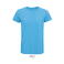 Camiseta sostenible hombre Crusader. Color azul aqua.