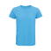 Camiseta sostenible hombre Crusader. Color azul aqua.