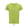 Camiseta sostenible hombre Crusader. Color verde manzana.