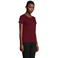 Camiseta sostenible mujer Crusader Women. Color rojo burdeos.