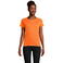Camiseta sostenible mujer Crusader Women. Color naranja.