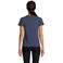 Camiseta sostenible mujer Crusader Women. Color azul denim.