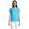 Camiseta sostenible mujer Crusader Women. Color azul aqua.
