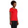 Camiseta sostenible mujer Crusader Women. Color rojo.