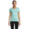 Camiseta sostenible mujer Crusader Women. Color verde jaspeado claro.