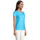 Camiseta sostenible mujer Crusader Women. Color azul aqua.