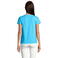 Camiseta sostenible mujer Crusader Women. Color azul aqua.