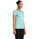 Camiseta sostenible mujer Crusader Women. Color verde jaspeado claro.