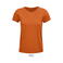 Camiseta sostenible mujer Crusader Women. Color naranja.