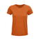 Camiseta sostenible mujer Crusader Women. Color naranja.